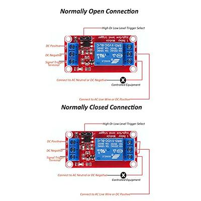 HiLetgo 2pcs DC 12V 2 Channel Relay Module with Isolated Optocoupler High  and Low Level H/L Level Trigger Module Triggered by DC 12V