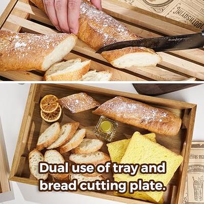 Bread Slicer for Homemade Bread with Long Knife & Crumb Tray , 3 size, 3 Thickness A Home