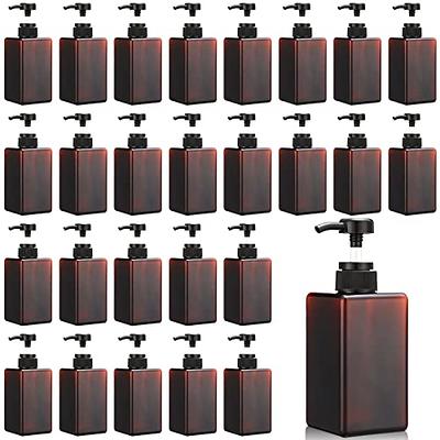 Shower Shampoo Conditioner Body Wash Dispenser 3 Chamber,Amber Shower  Shampoo and Conditioner Bottles, Refillable with Labels,Shower Containers  and