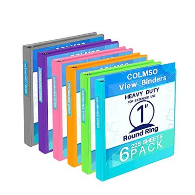  3 Ring Binder 1.5 Inch, 1 ½ inch Binder Clear View Cover with  2 Inside Pockets, Colored School Supplies Office and Home Binders Pink,  Blue, Purple, Green (4 Pack) – by Enday : Office Products