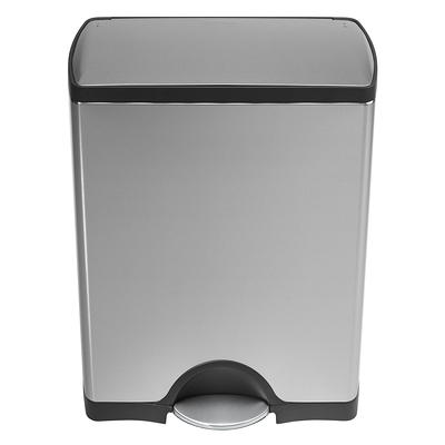 simplehuman 45-Liter Fingerprint-Proof Brushed Stainless Steel Butterfly  Step-On Trash Can CW1897 - The Home Depot