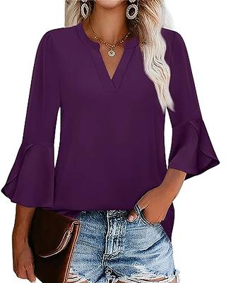 Timeson Womens Tops 3/4 Sleeve Loose Fit,Womens Tunic Tops Dressy