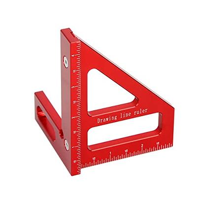 Triangle Ruler, 90 Degree Square Protractor Architectural Triangular Ruler  High Precision Carbon Steel Layout Measuring Tool Triangular Scale for