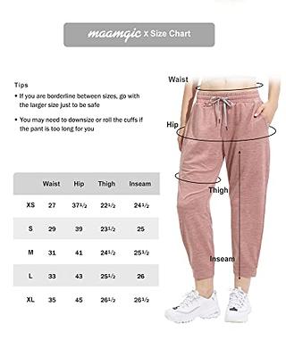 Women Capri Sweatpans Stretch Casual Joggers Pockets Stripes