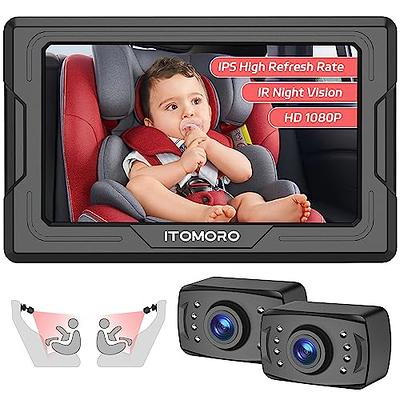 DoHonest Baby Car Camera 7-Inch: USB Plug and Play Easy Setup 360° Rotating  Backseat Camera Two Kids HD 1080P Rear Facing Car Seat Camera Clear Night