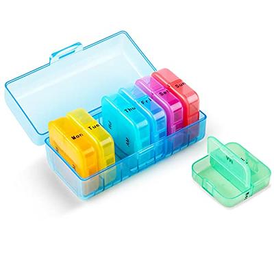 MOLN HYMY 7 Day Pill Organizer AM PM 2 Times a Day, Large Capacity