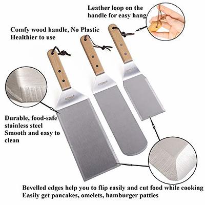 Wide Pancakes Spatula Turner Stainless Steel Pizza Spatula Steak Spatula  Turner Spatula Easy For Flipping, Frying& Grilling (1pc, Color As Shown)