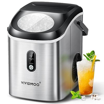 Ice Makers Countertop Nugget Ice Cubes, Portable Ice Maker, Self Cleaning  Pebble Ice Machine, 33lbs/24h, Lower Noise, Small Sonic Ice Maker for Home