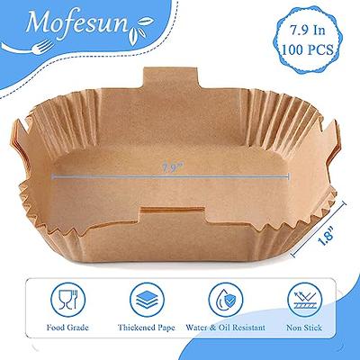 Air Fryer Liners Disposable Parchment Sheet 100pcs-6.3 Inches, Unbleached  Non-stick Tiktok Must Have For Kitchen Baking Paper