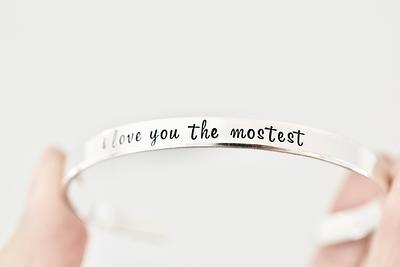 I Love You Morse Code Bracelet - Your Choice of Metals Aluminum