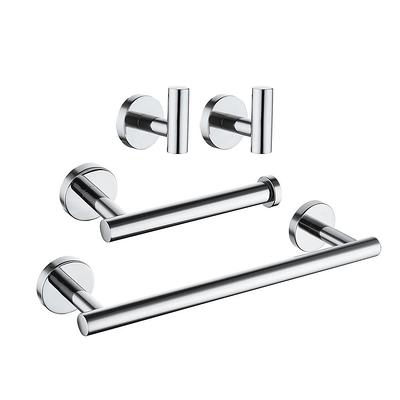 Symmons Duro 4 Piece Bath Hardware Set with Toilet Paper Holder