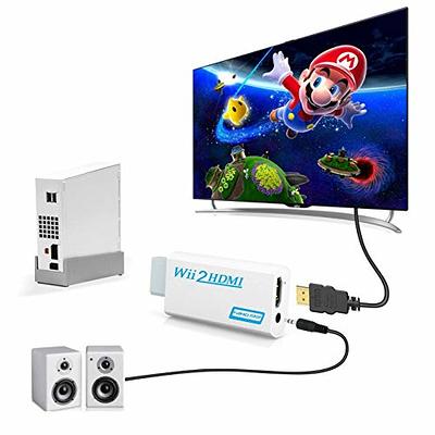 GANA Wii to HDMI Converter Adapter with Hdmi Cable Connect Wii Console to  HDMI Display in 1080p Output Video with 3.5mm Audio Supports All Wii  Display