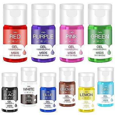 Gel Food Coloring - 10 Vivid Colors Gel Food Coloring Set for Baking, Cake  Decorating, Cookie, Fondant, Macaron - Tasteless Concentrated Edible Food  Color Dye for Icing, Drinks, Crafts - 13g Bottles - Yahoo Shopping