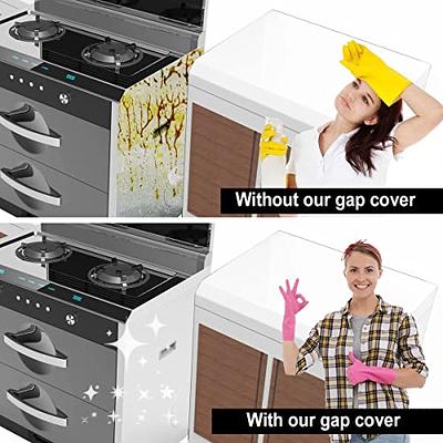 Kitchen Silicone Stove Counter Gap Cover, 25 inch Long & Extra Wide Stove  Gap Filler Range Strips 2pcs,Between Oven and Countertop Dishwasher,  Dryer,Easy Clean Heat Resistant Gap Guards Black - Yahoo Shopping