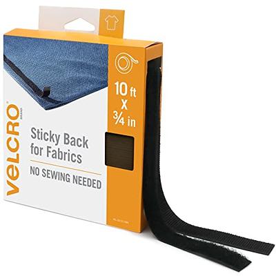 VELCRO Brand Sticky Back for Fabrics, 10 Ft Bulk Roll No Sew Tape with  Adhesive, Black & 30 ft Sticky Back Hook and Loop Fasteners, 3/4 in Wide,  Black - Yahoo Shopping