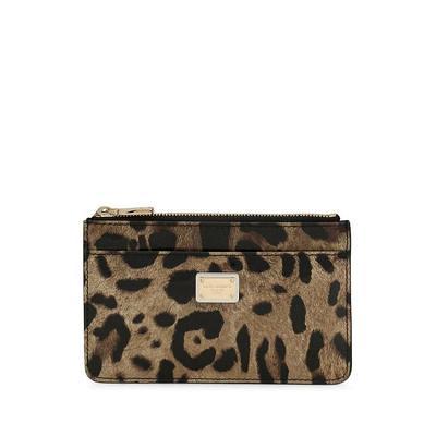 Women's Leopard Print Leather Wallet by Dolce & Gabbana