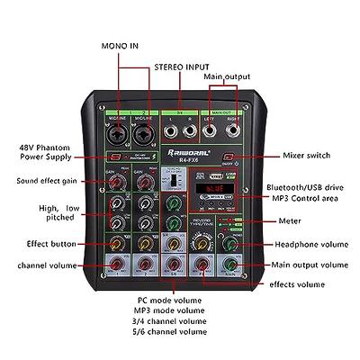 Mini 4 Channel 3.5mm Audio Sound Line Mixer Pro Live Studio Console  Recording