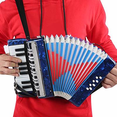 17 Keys 8 Bass Piano Accordion Kids Accordion Toy for Beginner Kids  Children Blue