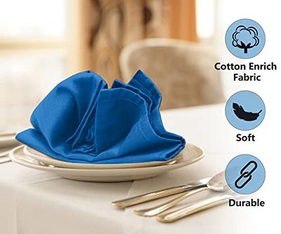 Ruvanti Cloth Napkins Set of 12, 18x18 Inches Napkins Cloth Washable, Soft,  Durable, Absorbent, Cotton Blend. Table Dinner Napkins Cloth for Hotel,  Lunch, Restaurant, Wedding Event, Parties - Blue - Yahoo Shopping