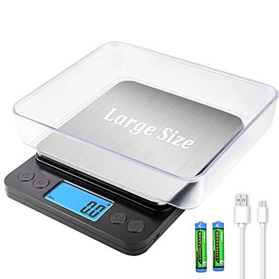  Kitchen Digital Food Scale, High Accuracy Mini Food Scales  Digital Weight Grams and Oz for Cooking, Baking, Jewelry, Tare Function, 2  Trays, LCD Display (3000g/0.1g) : Home & Kitchen