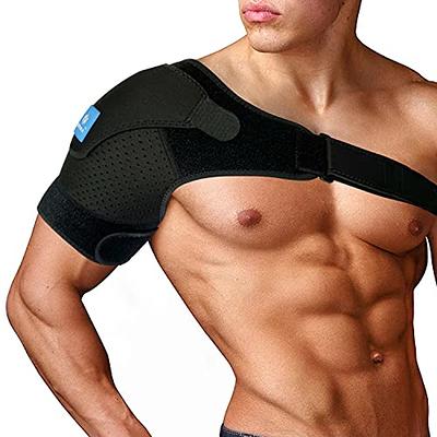 Copper Compression Recovery Shoulder Brace for Men and Women- Stability Support  Brace,Adjustable Fit Sleeve Wrap. Relief for Shoulder Injuries, Tendonitis  