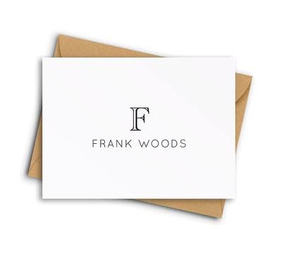 Men's Stationery Note Cards and Envelopes with Monogram, Personalized  Notecard Set, Custom Stationery, FLAT Notecards with Envelopes A2 Size,  Port of Reverie Paper Company - Yahoo Shopping