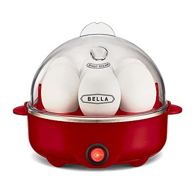 BELLA Rapid Electric Egg Cooker and Poacher with Auto Shut Off for Omelet,  Soft, Medium and Hard Boiled Eggs - 7 Egg Capacity Tray, Single Stack, Red  - Yahoo Shopping