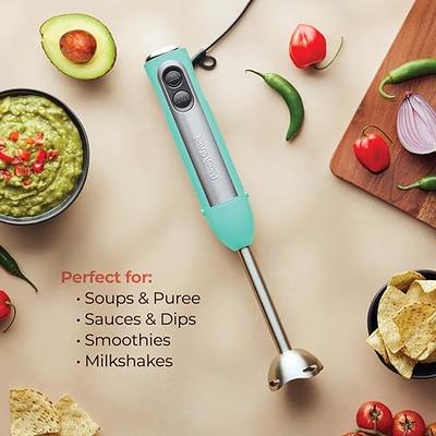 Handheld Blender, Electric Hand Blender, Immersion Blender Portable Stick  Mixer With Stainless Steel Blades For Soup, Smoothie, Puree