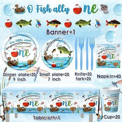 Ofishally One Birthday Decorations,142Pcs Gone Fishing 1st Birthday Party  Supplies Tableware Includes 1st Birthday Plates Napkins Cups Tablecloths  for O Fishally One First Birthday Baby Shower Party - Yahoo Shopping