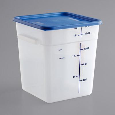 Vigor 6 Qt. Clear Square Polycarbonate Food Storage Container