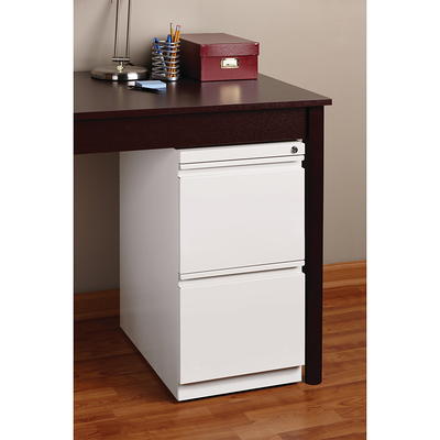 Hirsh 20-inch Deep Metal Mobile Pedestal File 3-Drawer Box/Box/File. White