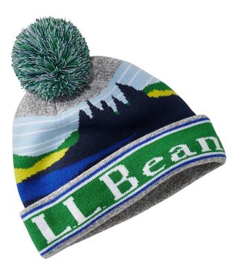 L.L.Bean Kids' Logo Pom Beanie in Nautical Navy