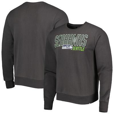 Seattle Seahawks Antigua Axe Bunker Tri-Blend Pullover Hoodie - Gray/White