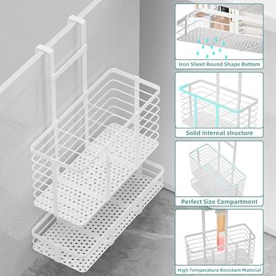 Hair Tool Organizer, ULG Hair Dryer Holder Over Cabinet or Wall Mount,  Bathroom Organizer Under Sink with 5 Adjustable Heights and 3 Compartments  for