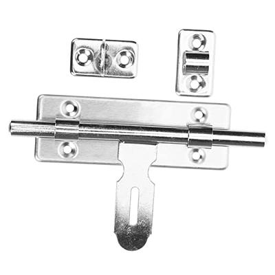 ANTEISI Inner Door Latch Lock,Bolts Bedroom Door Lock,Inner Door Latch  Reinforcement Lock,Silver French Door Locks,Bathroom Gate Latch,Single Door