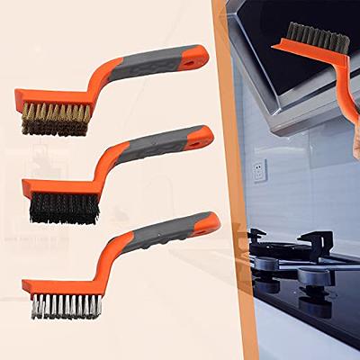 SANJIAN Wire Brush Cleaning Brush Set,Heavy Duty Nylon/Brass