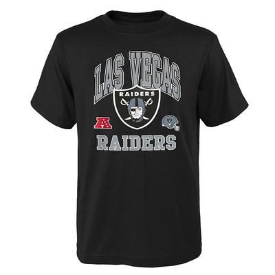 Women's New Era White/Black Las Vegas Raiders Third Down Colorblock T-Shirt Size: Medium