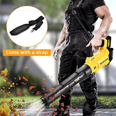 T TOVIA 21V Cordless Leaf Blower with 2 Batteries 4.0Ah Powered Blower  Sweeper for Lawn Care Yard Cleaning Quick Charger