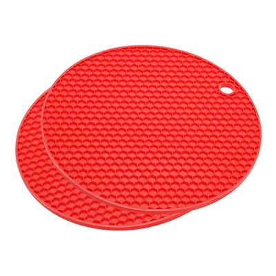 Round Silicone Trivets Mat Heat Resistant Table Protector Pot Pan