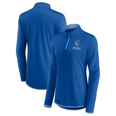 Women's Kansas City Royals Cutter & Buck White City Connect DryTec Virtue  Eco Pique Recycled 3/4-Sleeve Half-Zip Pullover Hoodie