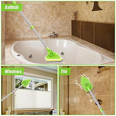 3 in 1 Scrub Cleaning Brush with Long Handle, Shower Bathtub Tub and Tile Scrubber  Brush with 51'' Extendable Long Handle Detachable Bristles Scrub Brush for Cleaning  Bathtub Shower Bathroom (Black) - Yahoo Shopping