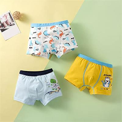 Kids Children Girls Underwear Cute Print Briefs Shorts Pants Cotton  Underwear Trunks 3PCS (Yellow, 18-24 Months)