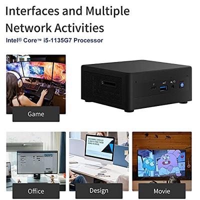 Intel NUC11PAHi7 Mini PC/HTPC,Mini Computer Windows11,Four-Core i5