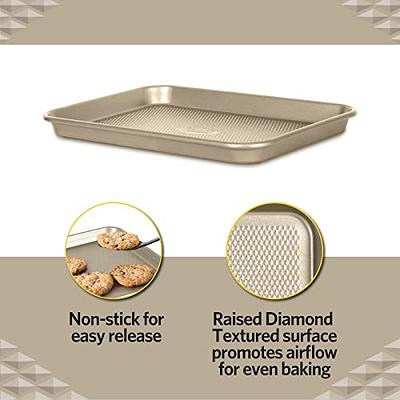 Nordic Ware 3-Piece Nonstick Baking Sheet Pan Set, Gold - Textured Surface