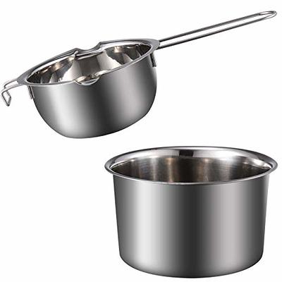 4 Set Stainless Steel Double Boiler Long Handle Wax Melting Pot, Pitcher &  Mixing Spoon Candle Soap