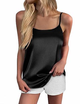 Air Curvey 3 Piece Womens Camisole with Shelf Bra Cotton Undershirts Camis  Adjustable Spaghetti Strap Tank Tops Black Darkgray Navy L - Yahoo Shopping