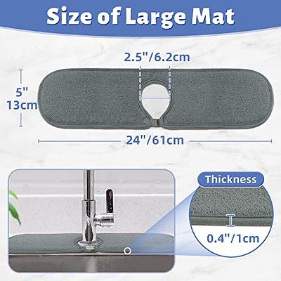  Faucet Mat for Kitchen Sink, 24 inch Long Kitchen Sink