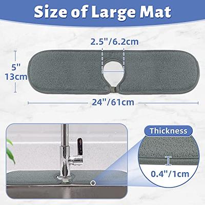 Wimzen Silicone Sink Faucet Mat Splash Guard for Kitchen Sink Faucet Organization Water Drip Catcher, Kitchen Sink Splash Guard, Behind Sink Splash