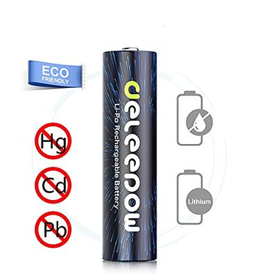 Deleepow 1.5V Rechargeable AA Batteries Lithium 3400mWh, Lithium AA  Rechargeable Batteries 4-Pack 1500 Cycle with LCD Charger …