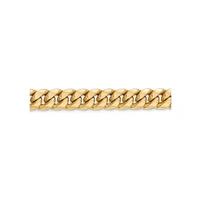 14k Yellow Gold Semi-solid Miami Cuban Curb Necklace/bracelet 